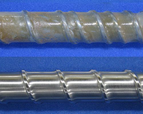 ④ PPS樹脂: Φ20×900L 加工時間7分